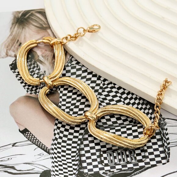 8k Gold Filled Chain Necklace and Bracelet Set - Picture 6 of 6